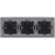 Drievoudig glazen MAT grijs stopcontact drievoudig afdekraam en 3 x stopcontact MIUUN