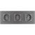 Drievoudig glazen MAT grijs stopcontact drievoudig afdekraam en 3 x stopcontact MIUUN