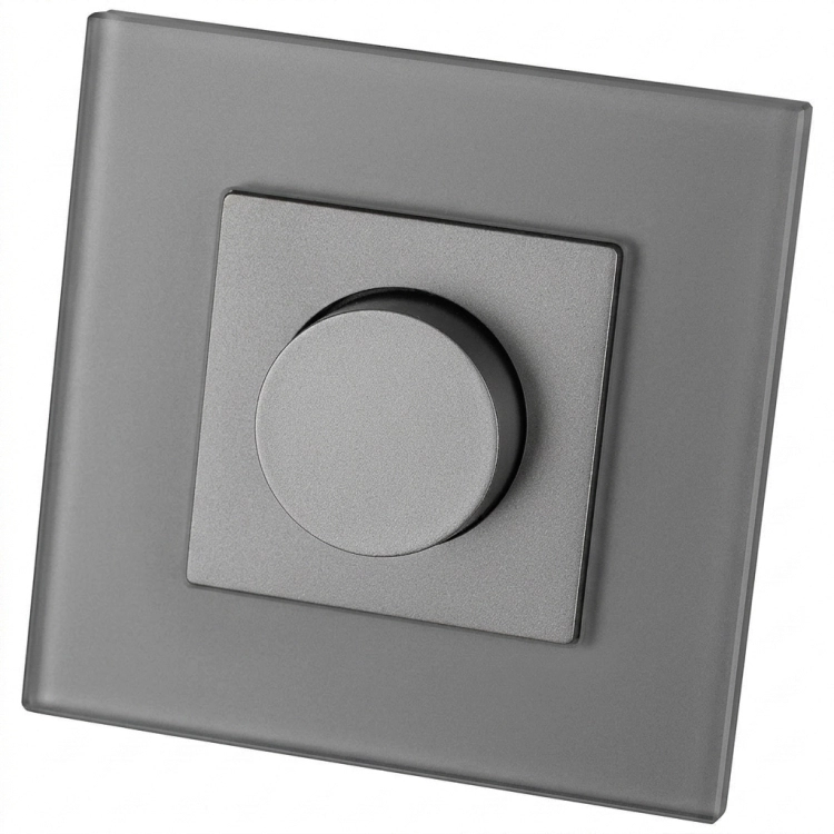 Schakelaar Draaibare Lichtdimmer Glazen MAT Grijs MIUUN