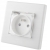 Stopcontact Wit Met Klep Met Aarding Set Met PVC-Afdekraam MIUUN
