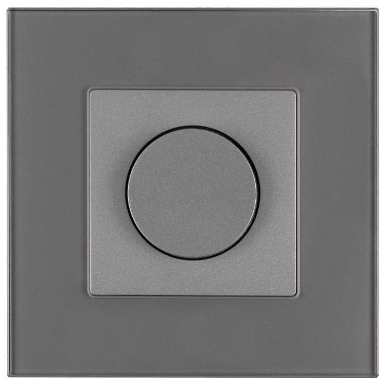 Schakelaar Draaibare Lichtdimmer Glazen MAT Grijs MIUUN