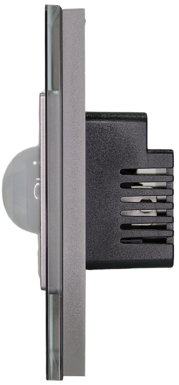 PIR bewegingssensor met schemersensor voor inbouwdoos glas MAT grijs MIUUN