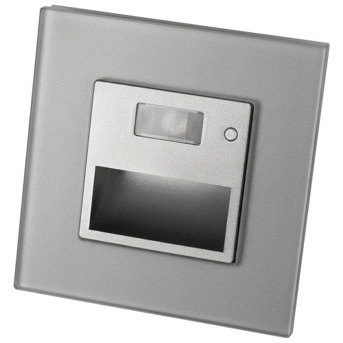 LED-vloerlamp met bewegingssensor grijs met glazen MAT frame MIUUN