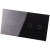 Afdekraam Touchpaneel Tweevoudig 3+2 Glas Zwart