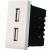 Module Dubbel USB-Laadstopcontact 2.4A Wit Voor Afdekramen MIUUN