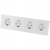 Viervoudig Schuko-Stopcontact Glas Wit Viervoudig Afdekraam En 4 X Stopcontact