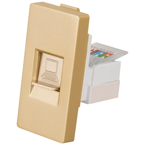 Module RJ45-Netwerkaansluiting Kat 5E Goud Voor Afdekramen MIUUN