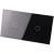 Afdekraam Touchpaneel Tweevoudig 1+1 Glas Zwart