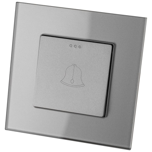 Terugverende Beldrukker Glas Grijs