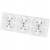Drievoudig Stopcontact Wit Set PVC Drievoudig Afdekraam En 3 X Dubbel Stopcontact MIUUN