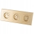 Drievoudig Stopcontact Goud Set Drievoudig PVC-Afdekraam En 3 X Enkel Stopcontact MIUUN