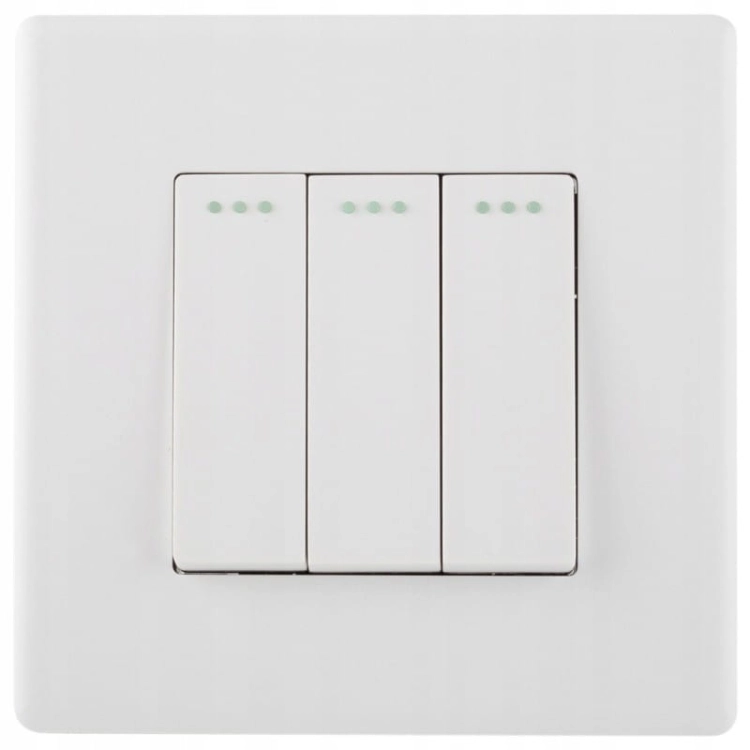 Schakelaar Drievoudige Wisselschakelaar Wand Wit Set Met PVC-Afdekraam MIUUN