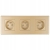 Drievoudig Stopcontact Goud Set Drievoudig PVC-Afdekraam En 3 X Enkel Stopcontact MIUUN