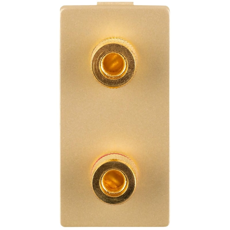 Module Luidsprekeraansluiting Stereo Banaantype Goud Voor Afdekramen MIUUN