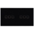 Afdekraam Touchpaneel Tweevoudig 3+3 Glas Zwart