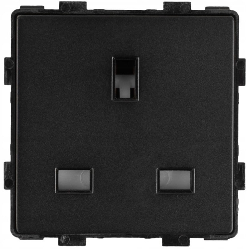 Module Brits UK IRL Elektrisch Stopcontact Zwart Voor Afdekramen MIUUN