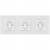 Drievoudig Glazen Stopcontact Wit Set Drievoudig Afdekraam En 3 X Enkel Stopcontact MIUUN