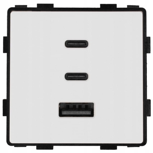 Module Drievoudig USB-Laadstopcontact 65W A+C+C Wit Voor Afdekramen MIUUN