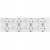 Viervoudig Schuko-Stopcontact Wit PVC-Afdekraam Viervoudig En 4 X Stopcontact