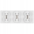 Drievoudig Stopcontact Wit Set PVC Drievoudig Afdekraam En 3 X Dubbel Stopcontact MIUUN