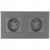 Dubbel Stopcontact Grijs Set PVC Tweevoudig Afdekraam En 2 X Enkel Stopcontact MIUUN