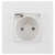 Stopcontact Wit Met Klep Met Aarding Set Met PVC-Afdekraam MIUUN