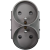 Module Dubbel Stopcontact Met Aardpen Grijs Voor Afdekramen
