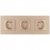 Drievoudig Glazen Stopcontact Goud Set Drievoudig Afdekraam En 3 X Stopcontact