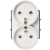 Module Dubbel Stopcontact Met Aardpen Wit Voor Afdekramen MIUUN