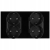 Dubbel Schuko-Stopcontact Glas Zwart Set Tweevoudig Afdekraam En 2 X Dubbel Stopcontact MIUUN