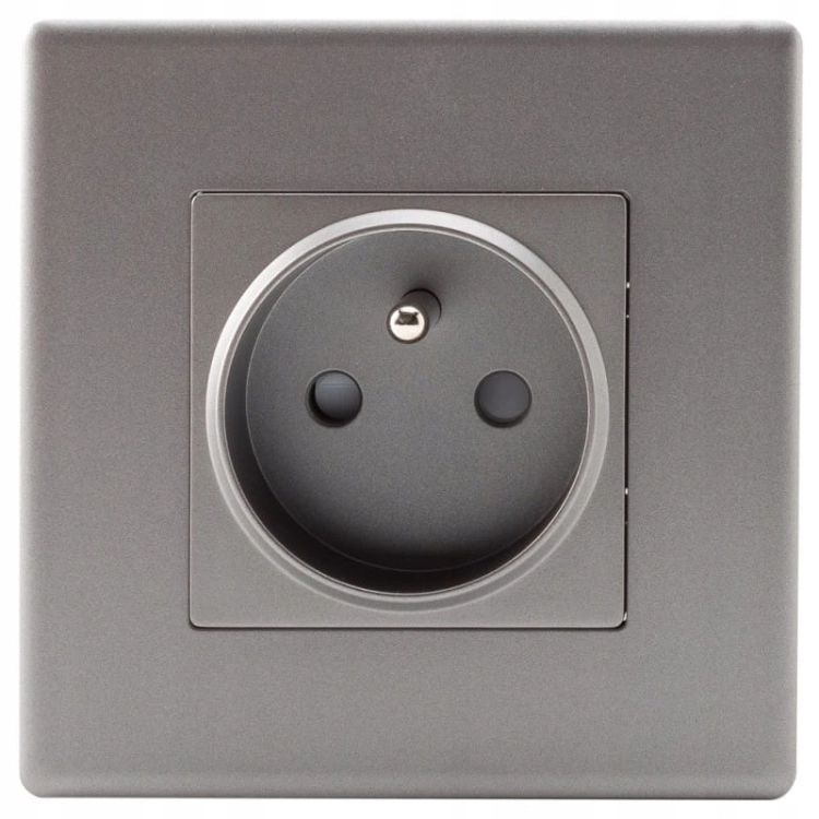 Stopcontact Grijs Met Aardpen Met Afdekraam PVC MIUUN
