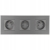 Drievoudig Stopcontact Grijs Set PVC Drievoudig Afdekraam En 3 X Enkel Stopcontact MIUUN