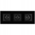 Drievoudig Stopcontact Glas Zwart Set Drievoudig Afdekraam En 3 X Stopcontact