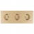 Drievoudig Schuko-Stopcontact Goud PVC Drievoudig Afdekraam En 3 X Stopcontact MIUUN