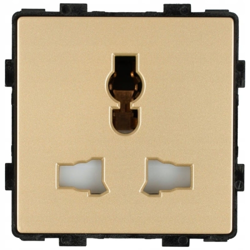 Module Universeel Stopcontact PL UK US EU Elektrisch Goud Voor Afdekramen MIUUN