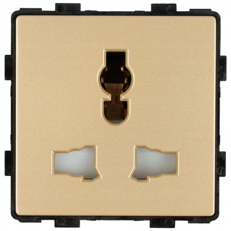 Module Universeel Stopcontact PL UK US EU Elektrisch Goud Voor Afdekramen MIUUN
