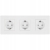 Drievoudig Schuko-Stopcontact Wit PVC-Afdekraam Drievoudig En 3 X Stopcontact