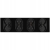 Viervoudig Glazen Stopcontact Zwart Set Viervoudig Afdekraam 4 X Dubbel Stopcontact MIUUN