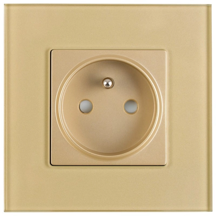 Stopcontact Glas Met Aardpen Goud MIUUN
