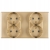Viervoudig Schuko-Stopcontact Goud PVC Tweevoudig Afdekraam En 2 X Stopcontact MIUUN