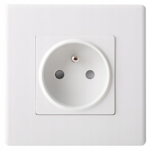 Stopcontact Wit Met Aardpen Aarding Set Met PVC-Afdekraam MIUUN
