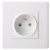 Stopcontact Wit Met Aardpen Aarding Set Met PVC-Afdekraam MIUUN
