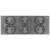 Drievoudig Stopcontact Grijs Set PVC Drievoudig Afdekraam En 3 X Dubbel Stopcontact MIUUN