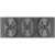 Drievoudig Glazen Stopcontact Grijs Set Drievoudig Afdekraam En 3 X Dubbel Stopcontact MIUUN